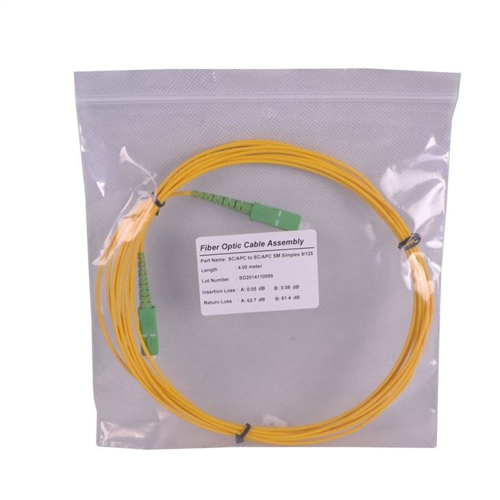 SC/APC Singlemode 3m Simplex Patch Cord